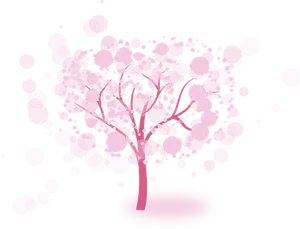 Abstract Pink Tree Artwork
