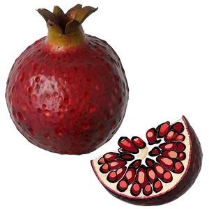 Abstract Pomegranate Design PNG Vxe24 PNG