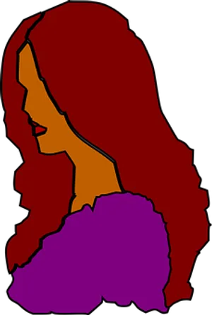 Abstract Profileof Red Haired Woman