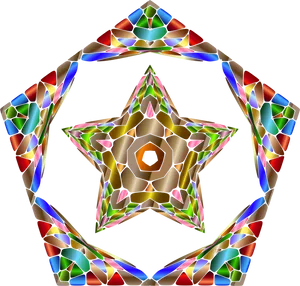 Abstract_ Psychedelic_ Star_ Pattern PNG image