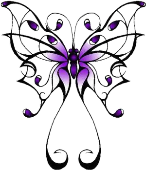 Abstract Purple Butterfly Art PNG image