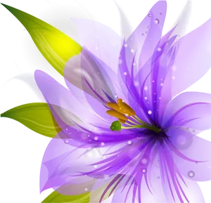 Abstract Purple Flower Vector PNG image