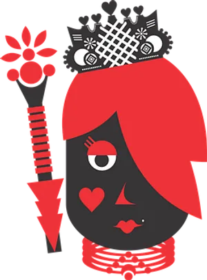 Abstract Queen Playing Card