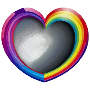 Abstract Rainbow Heart PNG Duw
