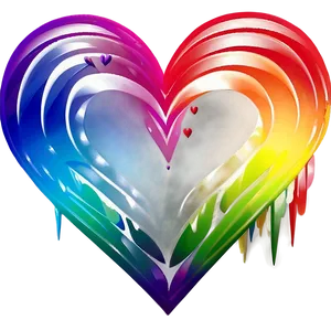 Abstract Rainbow Heart Png Qws PNG image