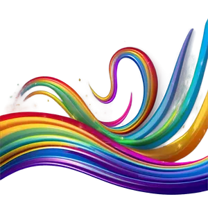 Abstract Rainbow Wavy Lines Png 06212024 PNG image