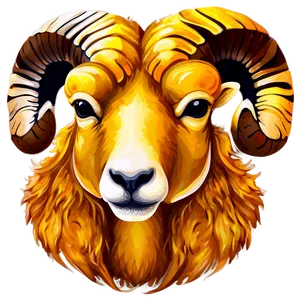 Abstract Ram Head Graphic PNG 06292024