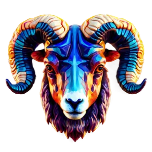 Abstract Ram Head Graphic PNG 46