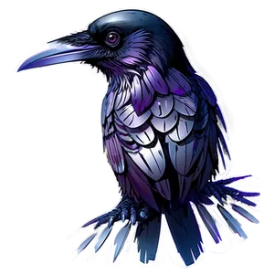 Abstract Raven PNG 05062024