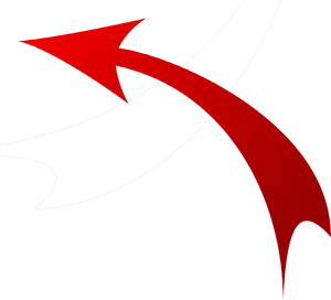 Abstract Red Arrow Curving Upward PNG image