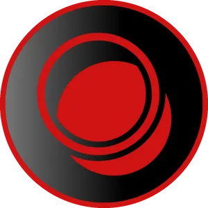 Abstract Red Black Circles Logo