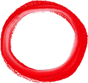 Abstract Red Brush Stroke Circle PNG image