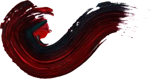Abstract Red Brush Strokeon Black Background PNG image