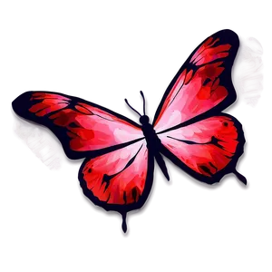 Abstract Red Butterfly Png 06122024 PNG image