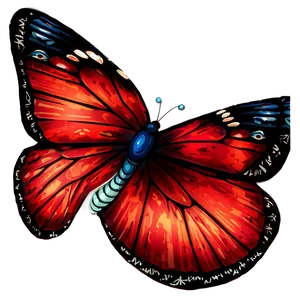 Abstract Red Butterfly PNG Nuu71 PNG