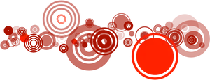 Abstract Red Circles Design