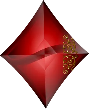 Abstract Red Diamond Design