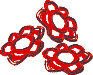 Abstract Red Floral Illustration
