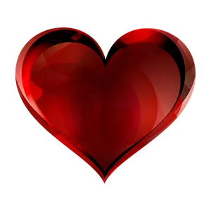 Abstract Red Glass Heart PNG image