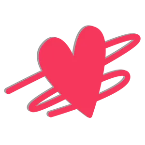 Abstract Red Heart Design