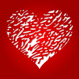 Abstract Red Heart Design