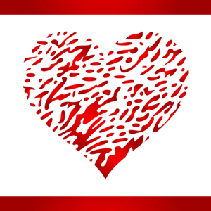 Abstract Red Heart Design