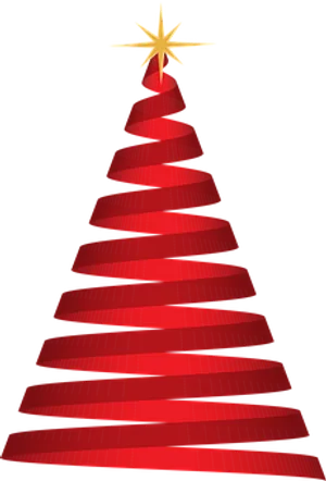 Abstract Red Ribbon Christmas Tree.jpg