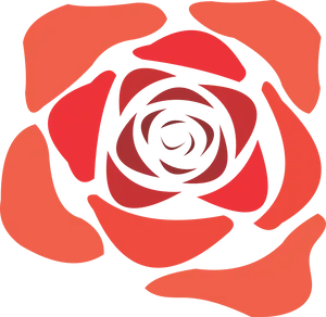 Abstract Red Rose Vector Art PNG image