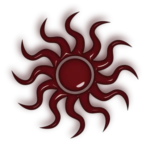 Abstract Red Sun Design
