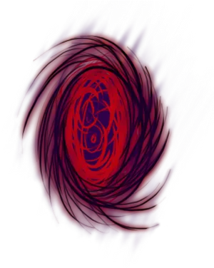 Abstract Red Swirlson Black Background PNG