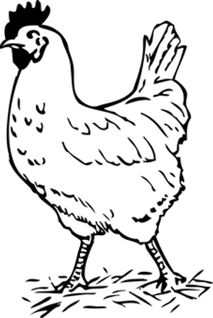 Abstract Rooster Silhouette