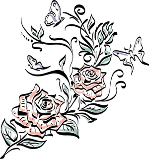 Abstract Rose Illustration PNG image