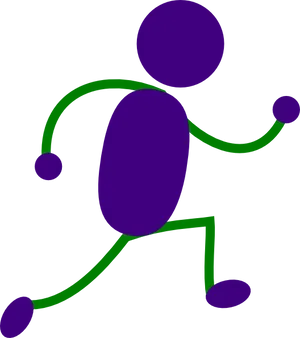 Abstract Running Figure Graphic PNG image