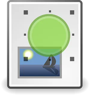 Abstract Sailing Under Green Sphere PNG image
