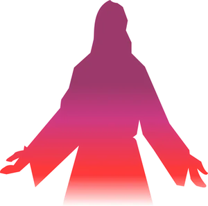 Abstract Santa Silhouette Christmas