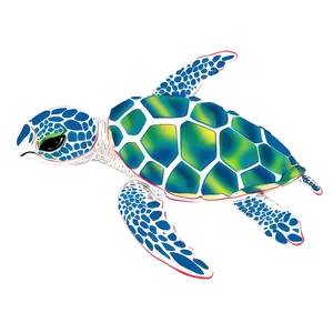 Abstract Sea Turtle Design PNG 06292024 PNG
