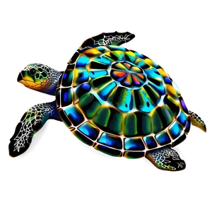 Abstract Sea Turtle Design PNG Itm83 PNG