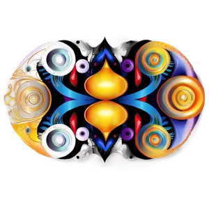 Abstract Shapes With Doodle Elements PNG 06122024