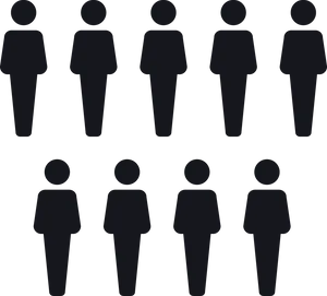 Abstract Silhouette Crowd PNG image