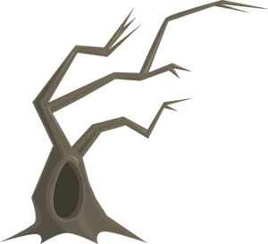 Abstract Silhouetteof Treeon Dark Background