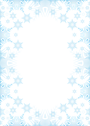Abstract Snowflake Frame Design PNG image