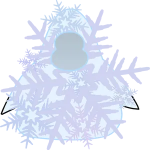 Abstract Snowflake Overlay Graphic PNG image