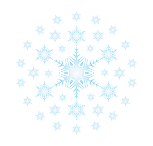 Abstract Snowflake Star Pattern PNG image