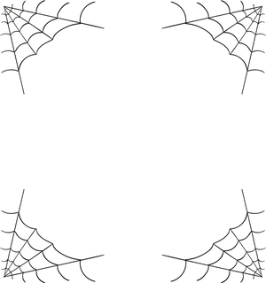 Abstract Spider Web Corners Design