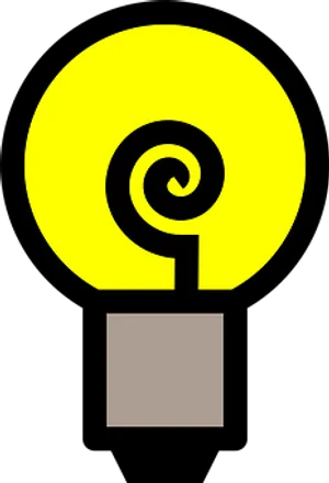 Abstract Spiral Lightbulb Graphic