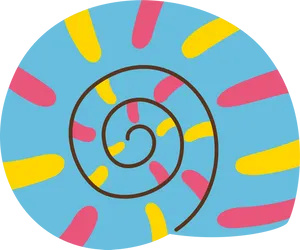Abstract Spiraland Dashes Circle Pattern PNG