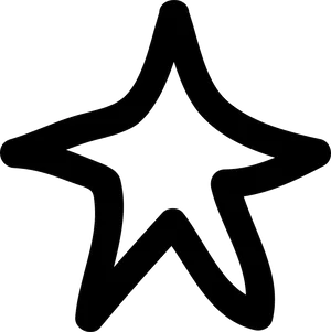 Abstract Star Doodle Outline PNG image