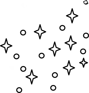 Abstract Starry Night Silhouette