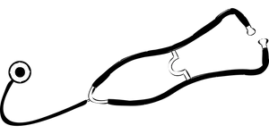 Abstract Stethoscope Parts Black Background PNG