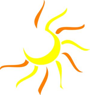 Abstract Sun Design Art PNG image